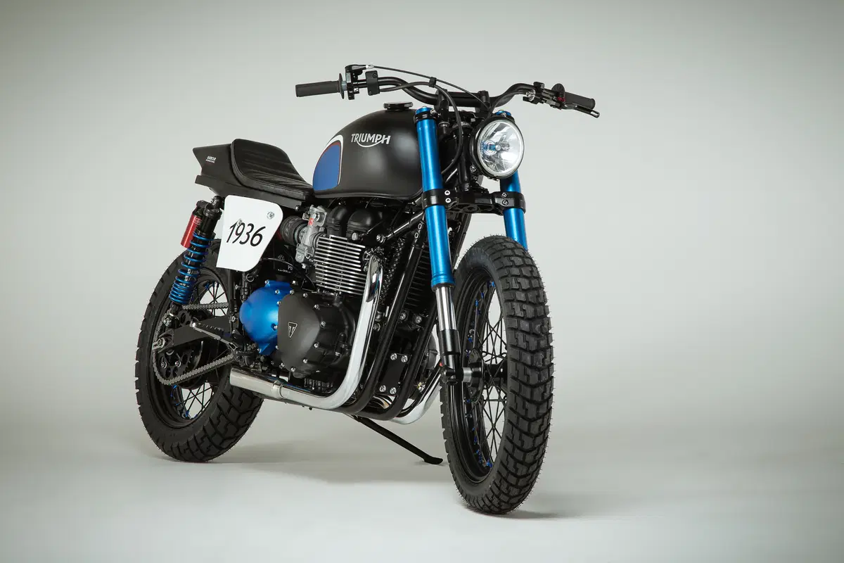 Triumph Bonneville Street Tracker: al London Bike Shed con Barbour (4)
