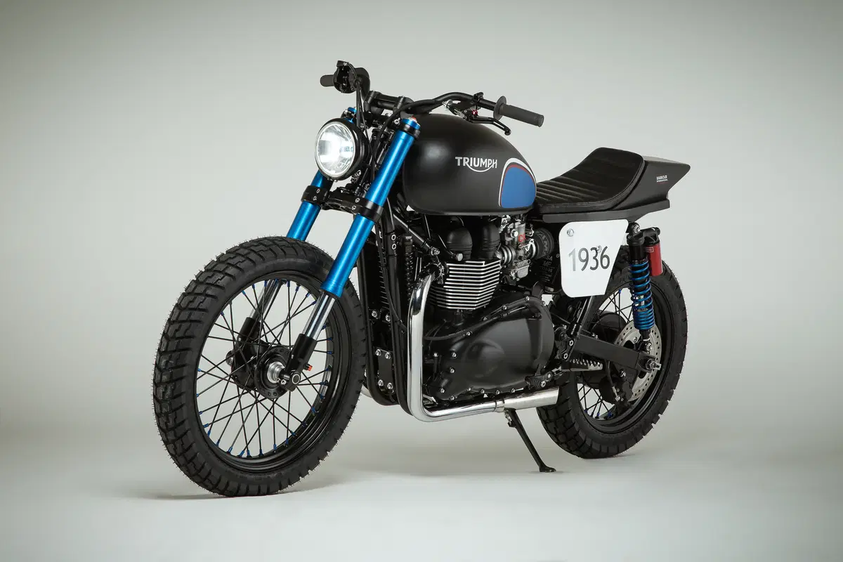Triumph Bonneville Street Tracker: al London Bike Shed con Barbour (6)
