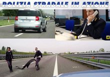 Polizia Stradale in azione: ostacolo in carreggiata e guida pericolosa - Moto.it