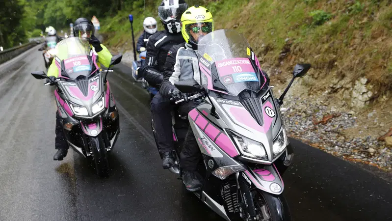 Con il Yamaha T-Max al Giro d'Italia 2015