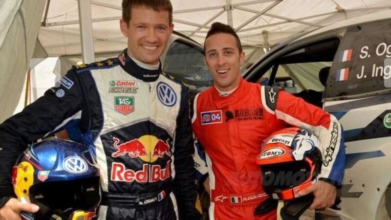 WRC incontra MotoGP: Dovizioso navigatore di Ogier in Sardegna 
