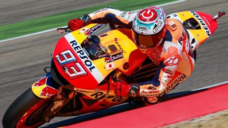 MotoGP Aragon. Marquez si aggiudica anche il warm up