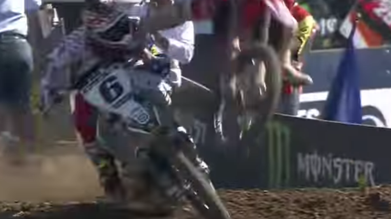 VIDEO. L&#039;incidente di Jason Anderson al Motocross delle Nazioni 2016 a Maggiora