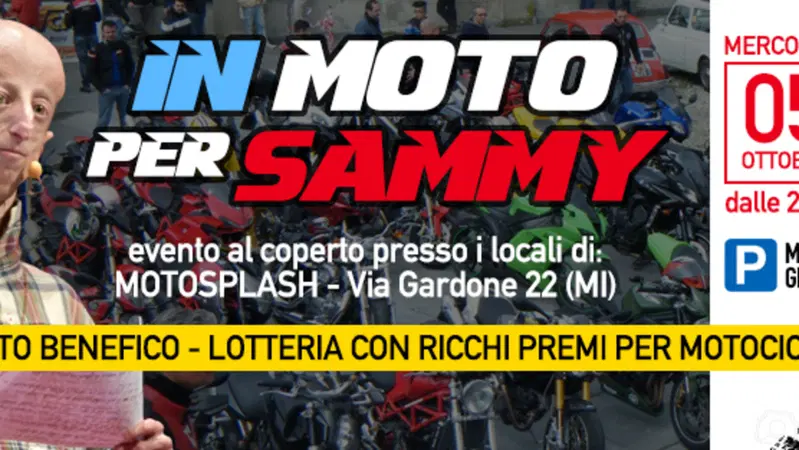 "In Moto Per Sammy", il 5 Ottobre da Ciapa la moto