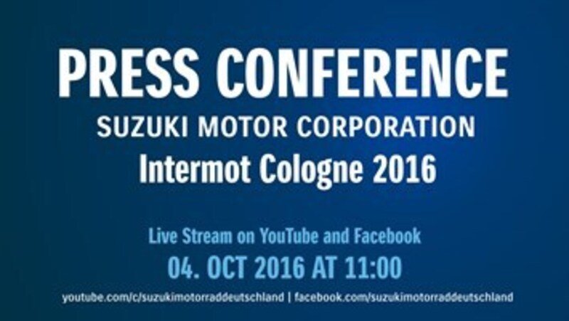 Suzuki a Intermot 2016. La presentazione delle novit&agrave; in diretta