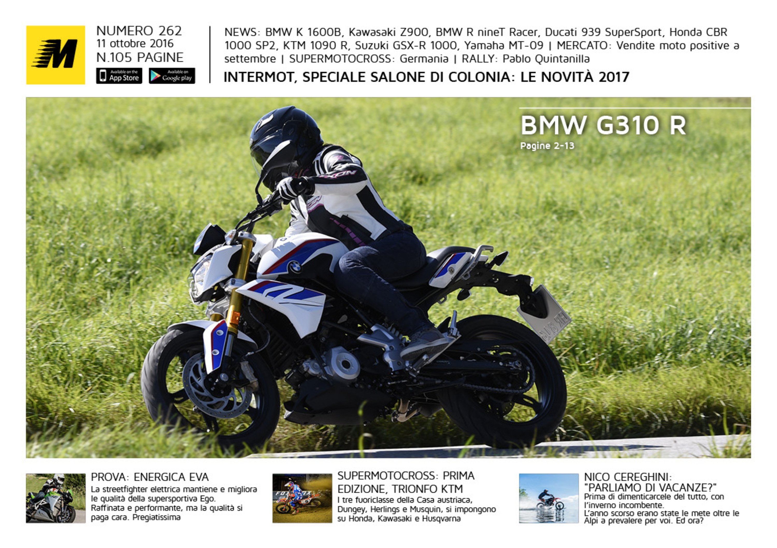 Magazine n&deg;262, scarica e leggi il meglio di Moto.it 