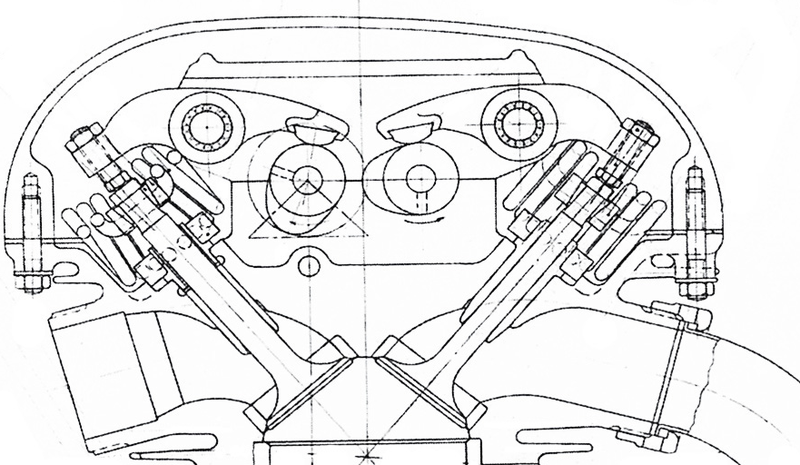 Per limitare l&rsquo;ingombro delle teste del suo bicilindrico boxer da competizione, la BMW gi&agrave; negli anni Trenta aveva sviluppato un sistema (detto &ldquo;monoalbero sdoppiato&rdquo;) con due alberi a camme affiancati