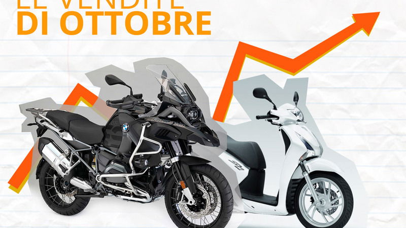 Mercato a ottobre: moto +12,7% ma scooter a -3,5%. Il 2016 vede un +11,5%. Le Top 100