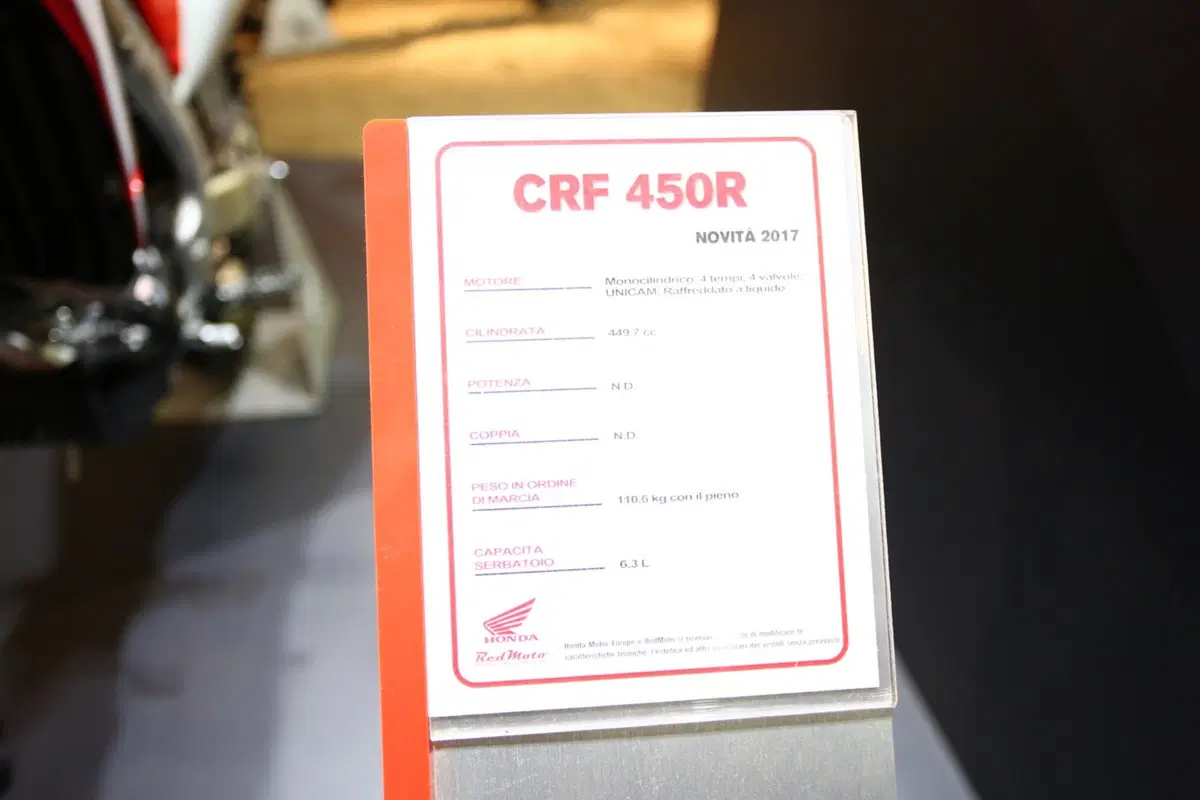 Honda CRF450R, RX e Country 2017 a EICMA 2016: foto e video (5)
