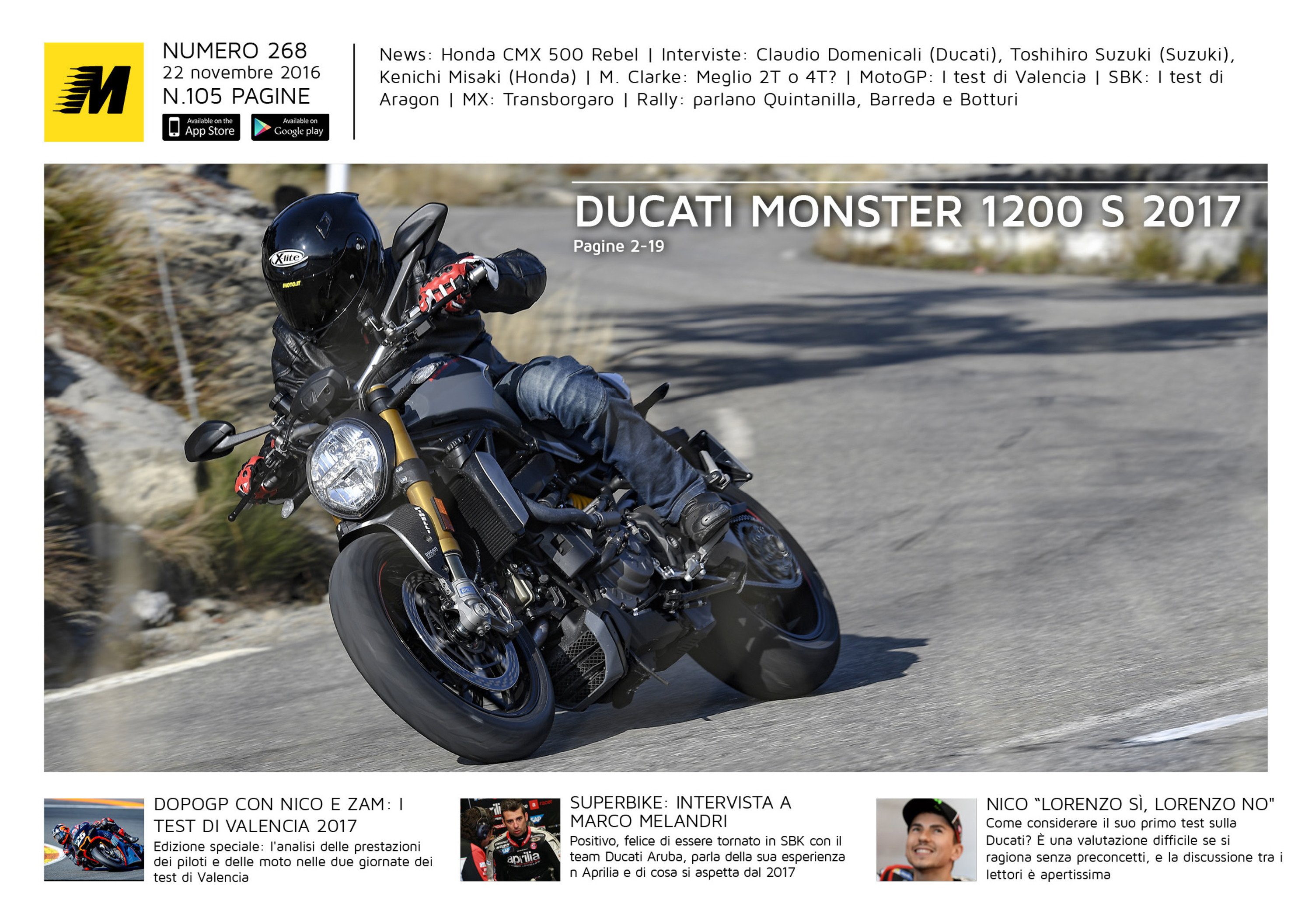 Magazine n&deg;268, scarica e leggi il meglio di Moto.it 