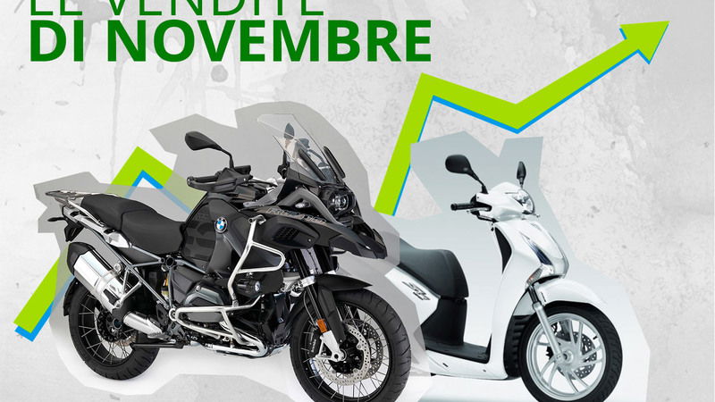 Mercato a novembre: in positivo moto, scooter e ciclomotori. Il 2016 a +11,4%. Le Top 100