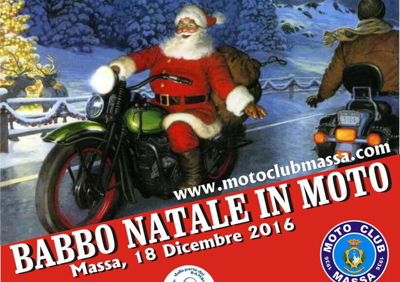 Babbo Natale in moto a Massa