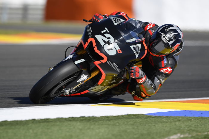 Maverick Viñales nei test di Valencia