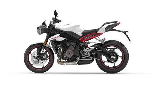 La Street Triple R in colorazione Crystal White