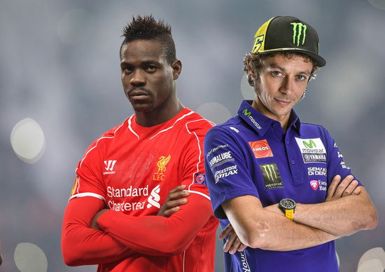 Valentino Rossi contro Mario Balotelli. E' sfida aperta sui social