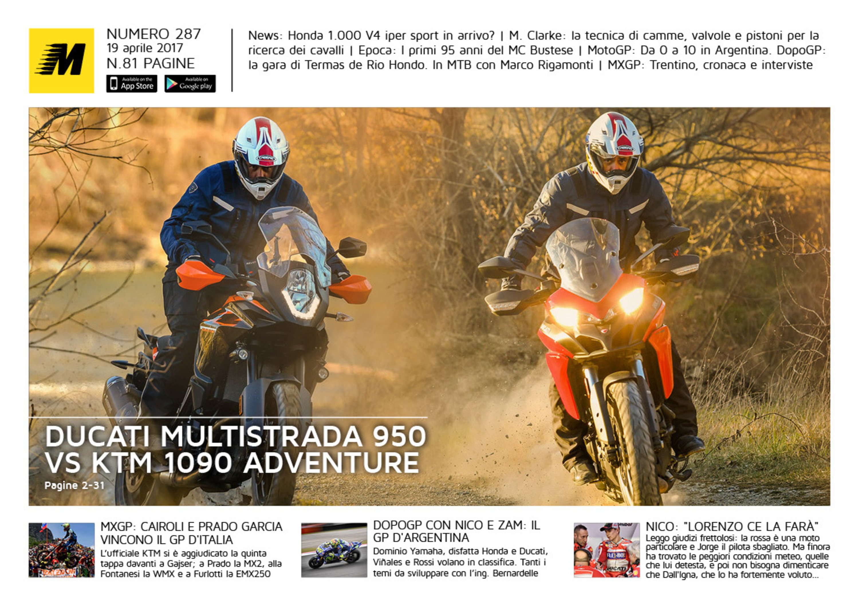 Magazine n&deg;287, scarica e leggi il meglio di Moto.it 