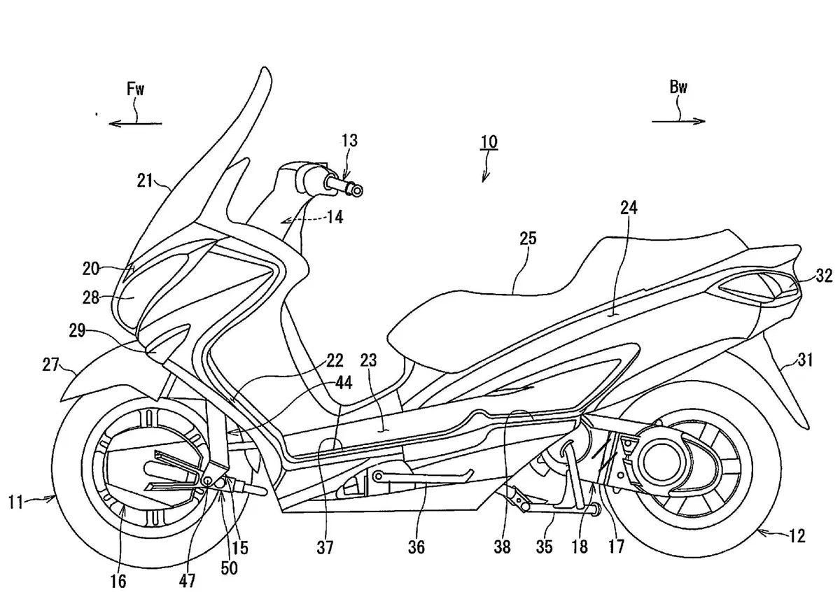 Suzuki 2WD. Brevetto della ruota anteriore motrice