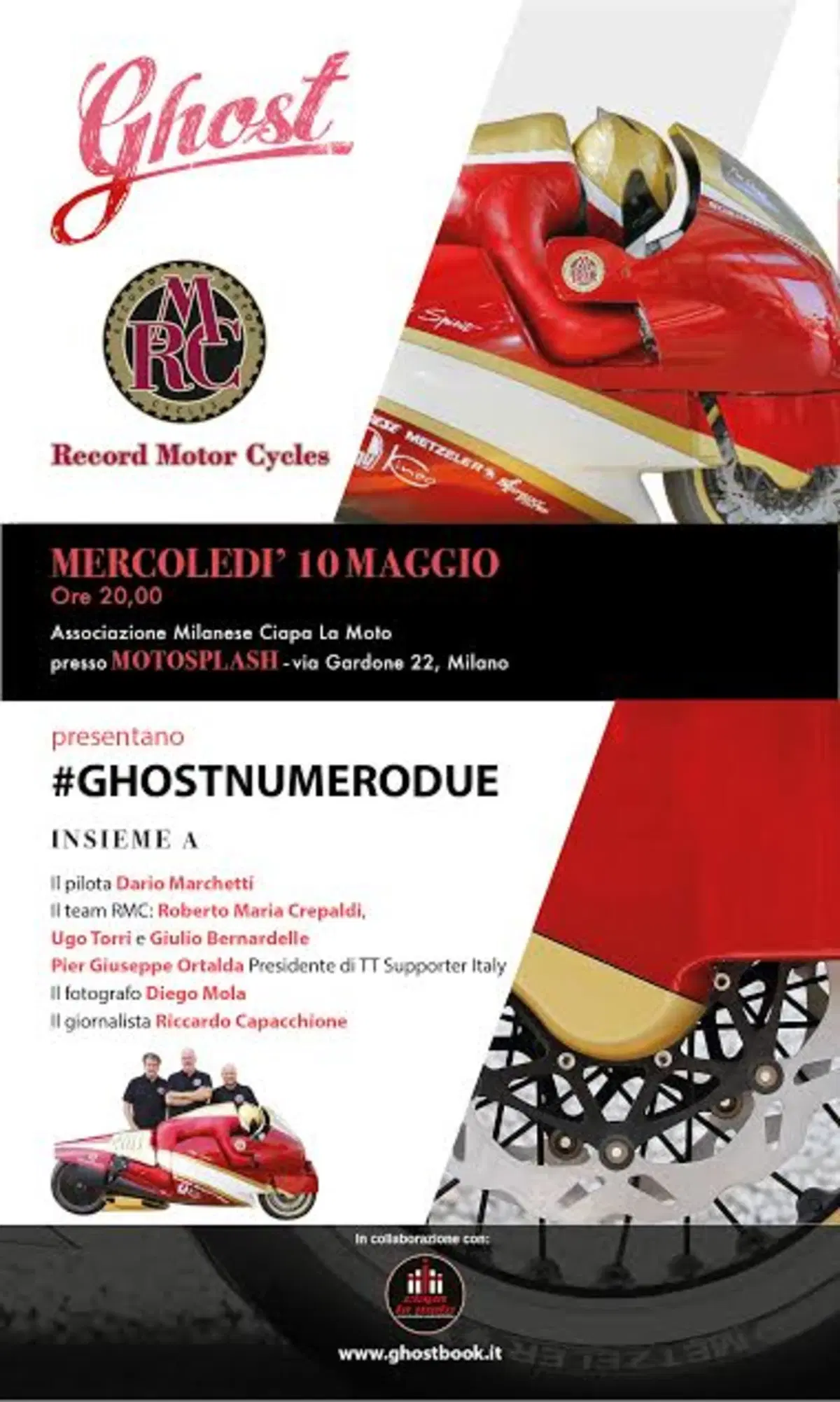 "Ghost Night " mercoled&igrave; 10 maggio da Ciapa la Moto