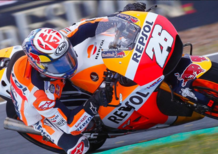 MotoGP 2017. Pedrosa chiude al comando le FP1 (bagnate) a Jerez